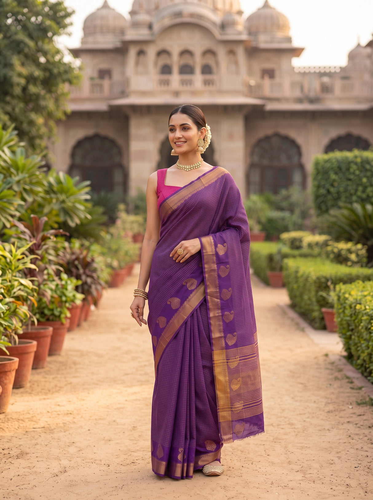 MIMOSA Jamun Saree Saree — pose 5 styling detail