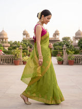 MIMOSA Olive Saree Saree — pose 6 styling detail