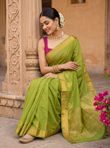 MIMOSA Olive Saree Saree — pose 8 styling detail