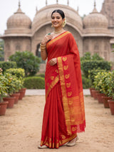 MIMOSA Red Saree Saree — pose 5 styling detail