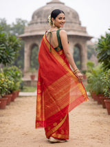 MIMOSA Red Saree Saree — pose 7 styling detail