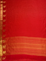 MIMOSA Red Saree Saree — pallu and zari work detail