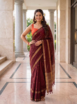 MIMOSA Chocolate Saree Saree — pose 4 styling detail