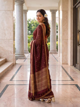 MIMOSA Chocolate Saree Saree — pose 5 styling detail