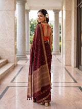 MIMOSA Chocolate Saree Saree — pose 7 styling detail