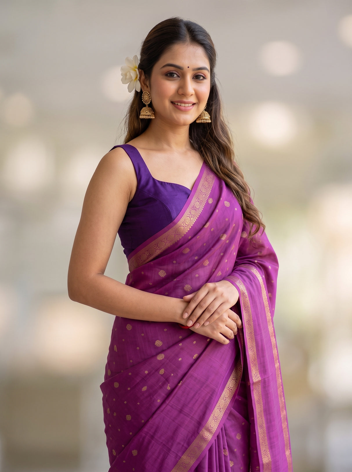 MIMOSA Gajari Saree Saree — pose 10 styling detail