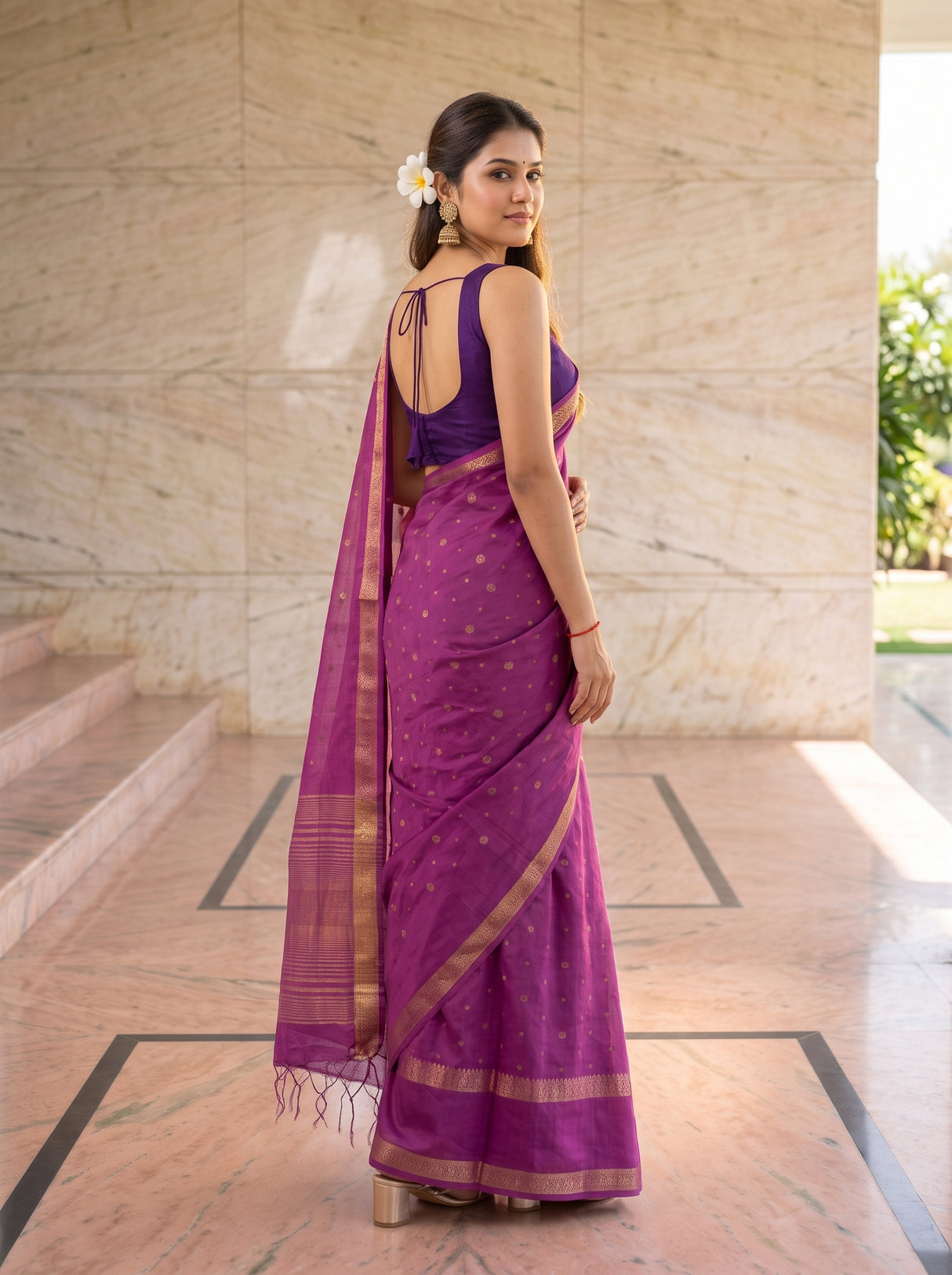 MIMOSA Gajari Saree Saree — pose 5 styling detail