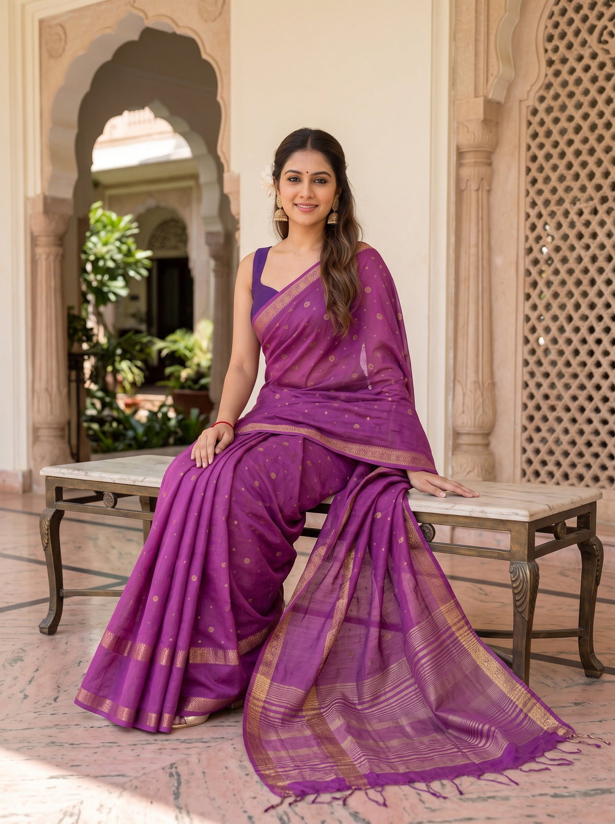 MIMOSA Gajari Saree Saree — pose 8 styling detail