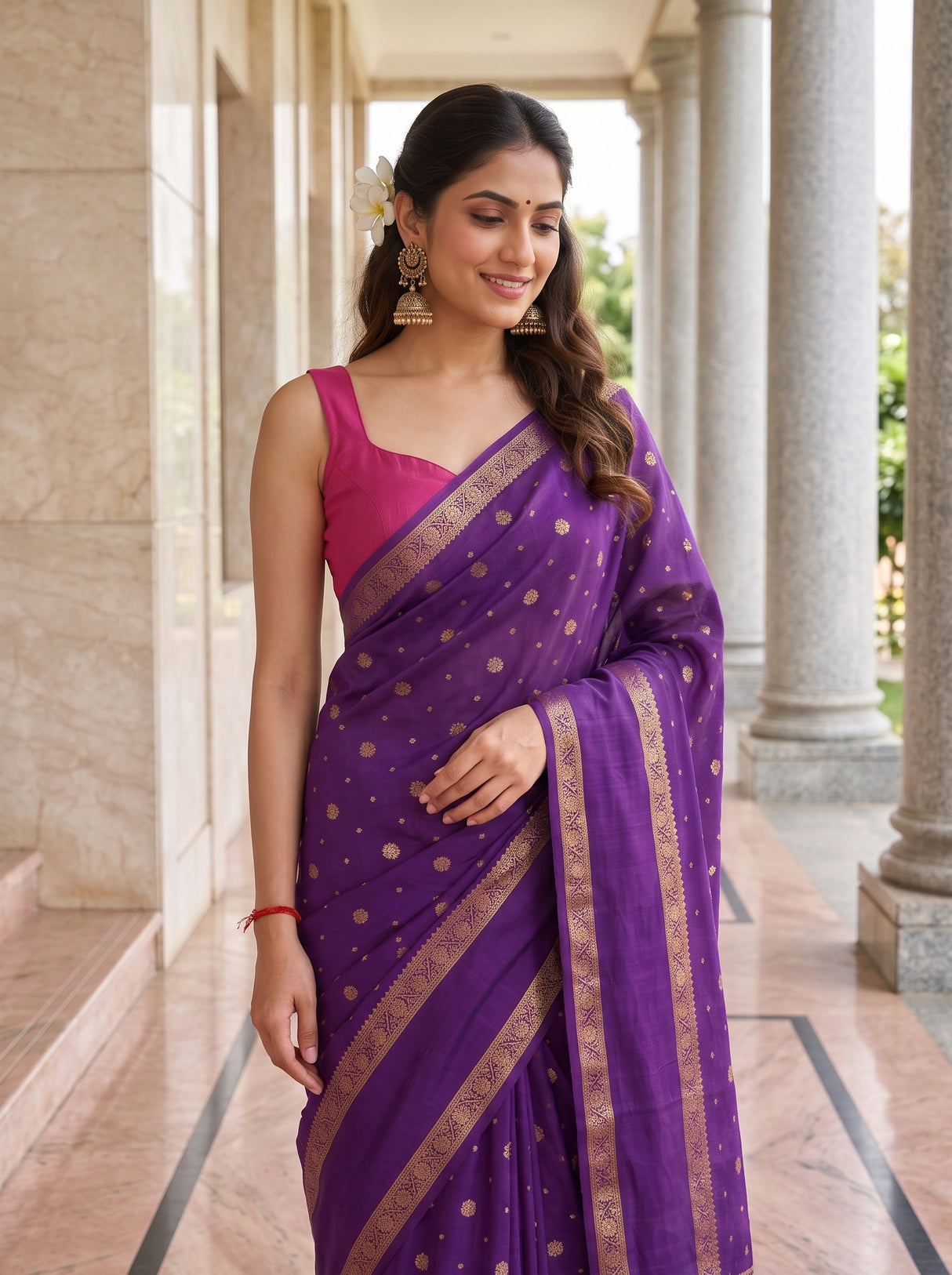 MIMOSA Jamun Saree Saree — pose 10 styling detail