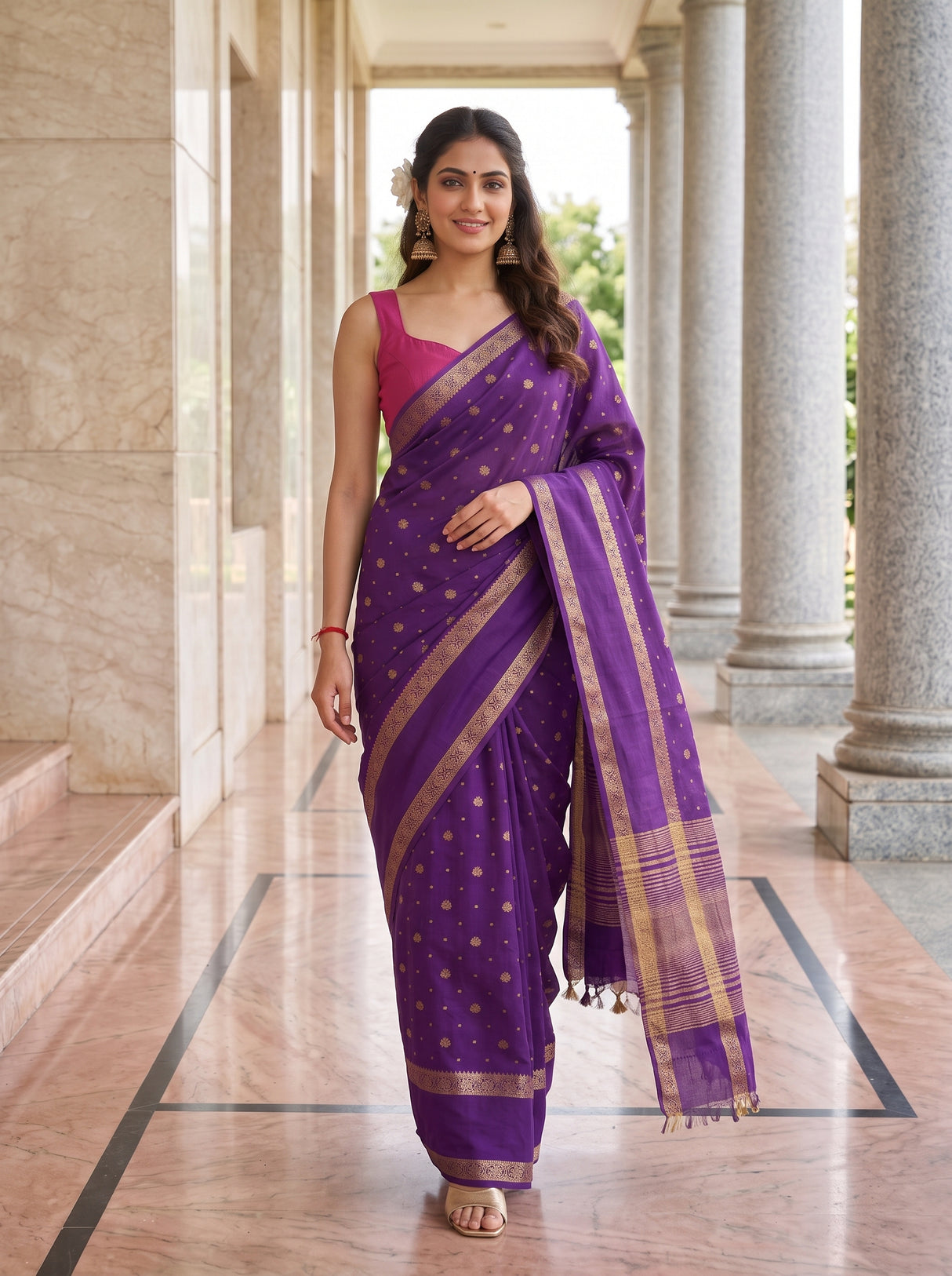 MIMOSA Jamun Saree Saree — pose 6 styling detail