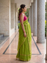 MIMOSA Olive Saree Saree — pose 3 styling detail