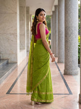MIMOSA Olive Saree Saree — pose 5 styling detail