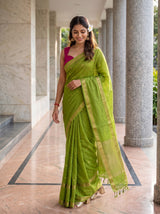 MIMOSA Olive Saree Saree — pose 9 styling detail