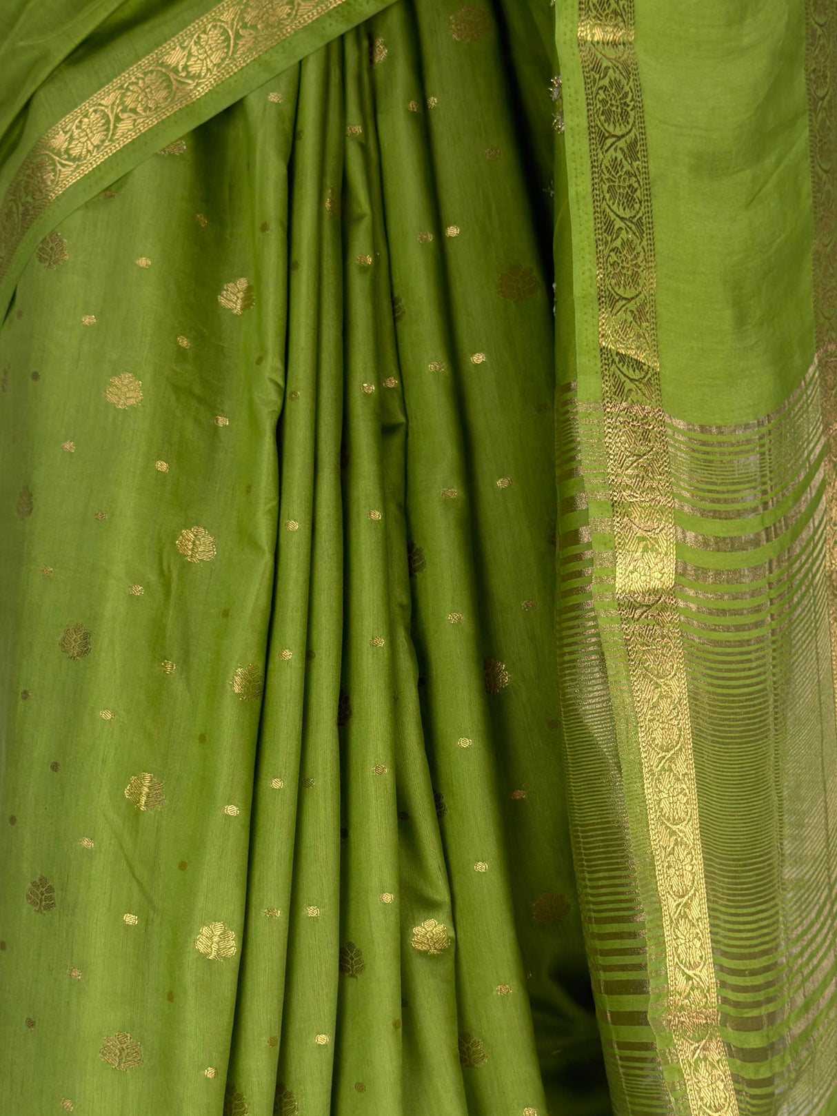 MIMOSA Olive Saree Saree — fleets shot full lifestyle