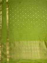 MIMOSA Olive Saree Saree — pallu and zari work detail