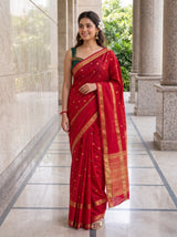 MIMOSA Red Saree Saree — pose 5 styling detail