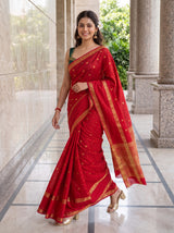 MIMOSA Red Saree Saree — pose 6 styling detail