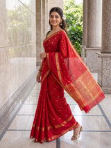 MIMOSA Red Saree Saree — pose 9 styling detail