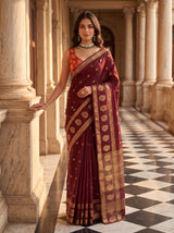MIMOSA Chocolate Saree Saree — pose 4 styling detail