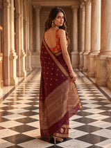 MIMOSA Chocolate Saree Saree — pose 9 styling detail