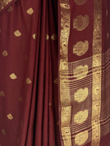 MIMOSA Chocolate Saree Saree — fleets shot full lifestyle
