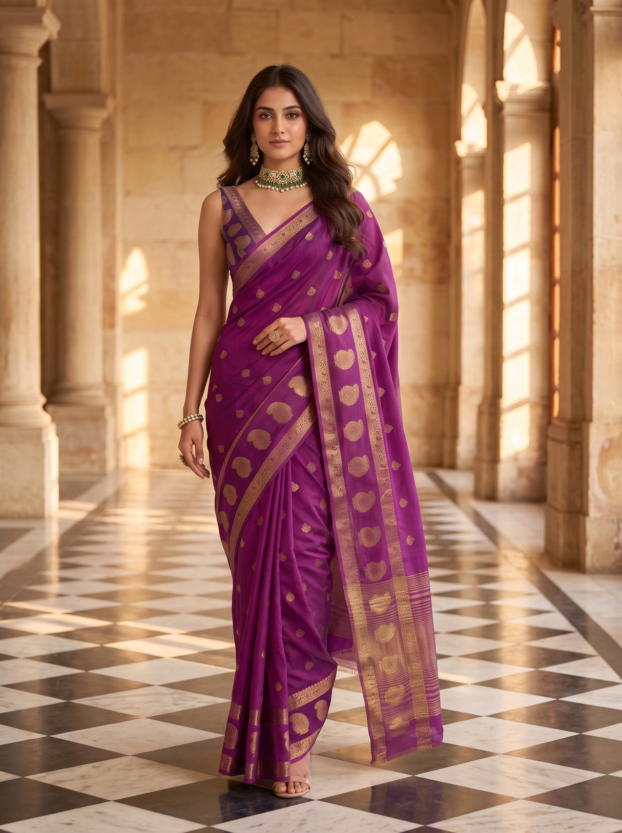 MIMOSA Gajari Saree Saree — pose 7 styling detail