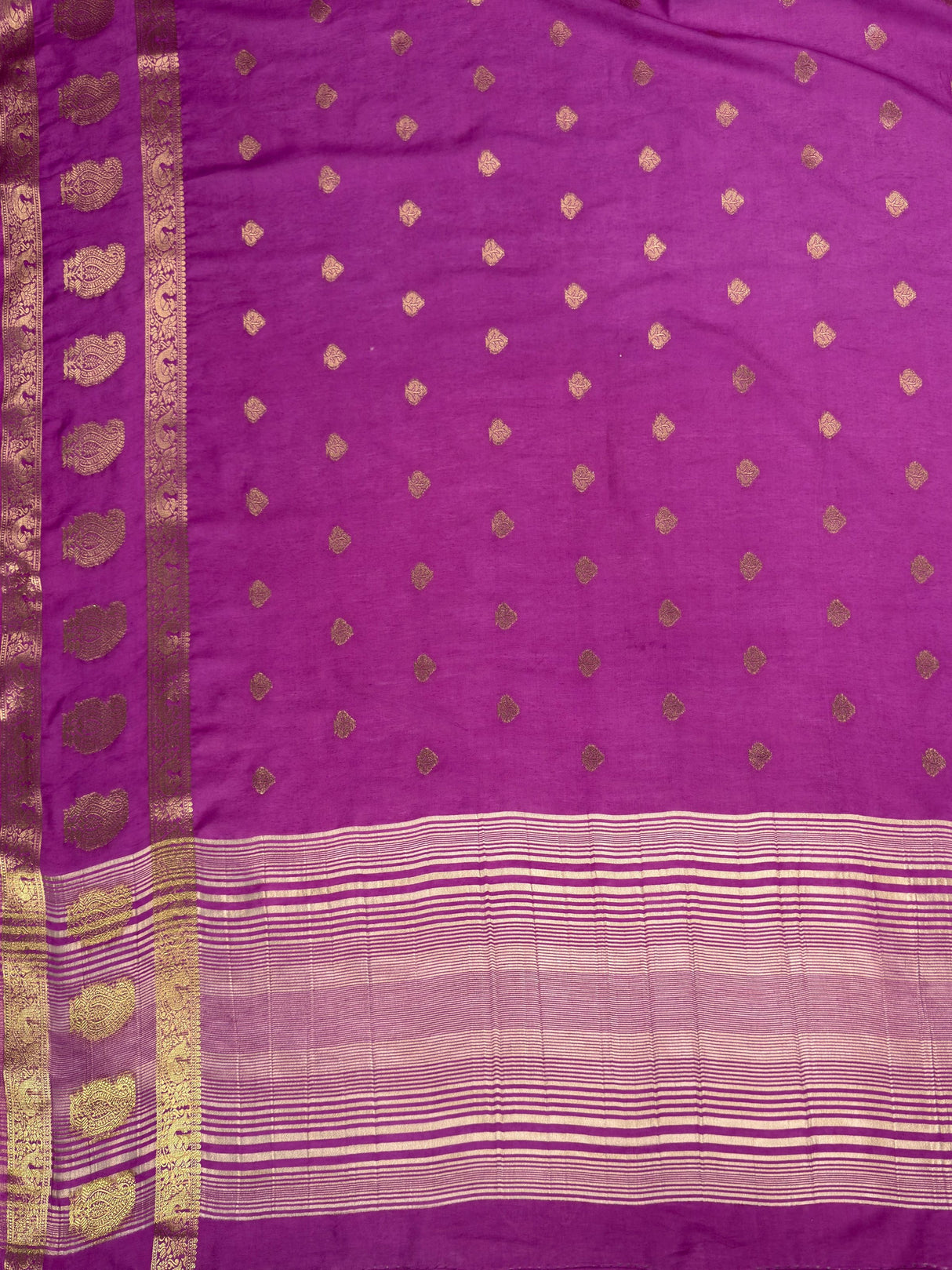 MIMOSA Gajari Saree Saree — pallu and zari work detail