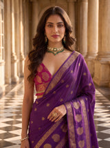 MIMOSA Jamun Saree Saree — pose 10 styling detail