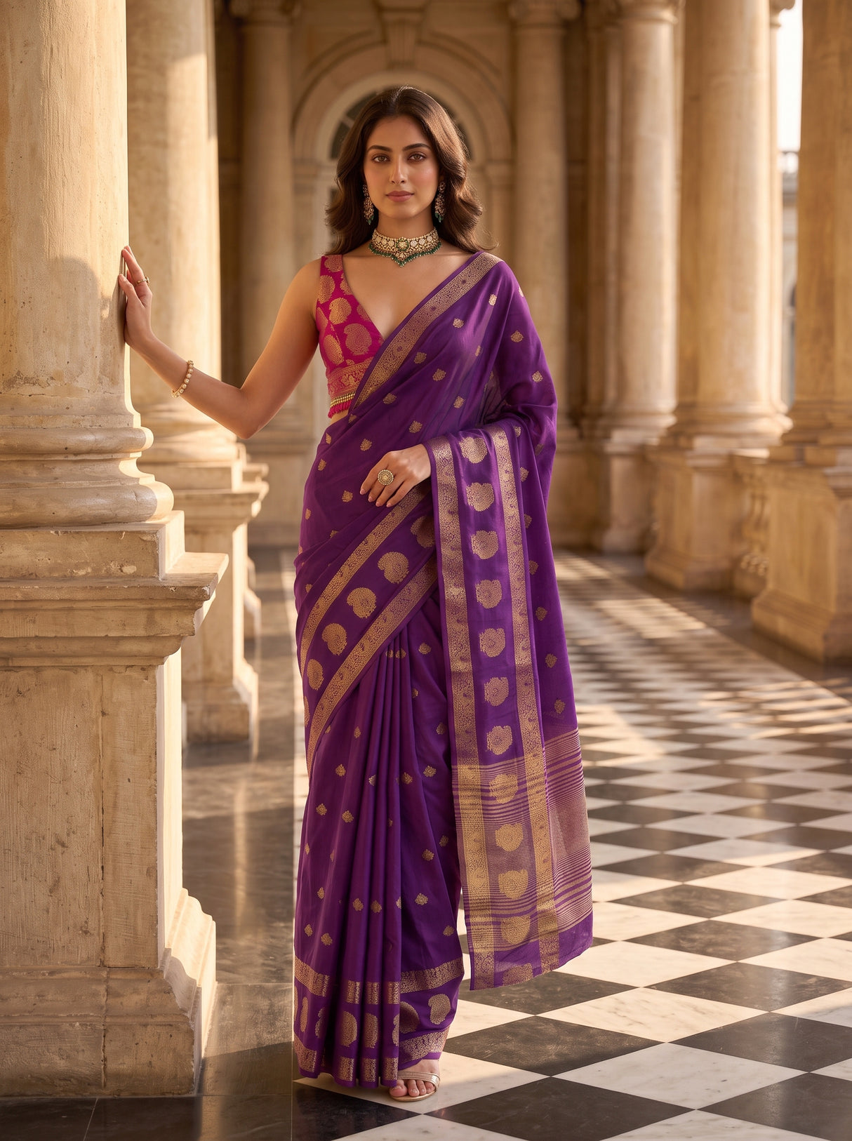 MIMOSA Jamun Saree Saree — pose 4 styling detail