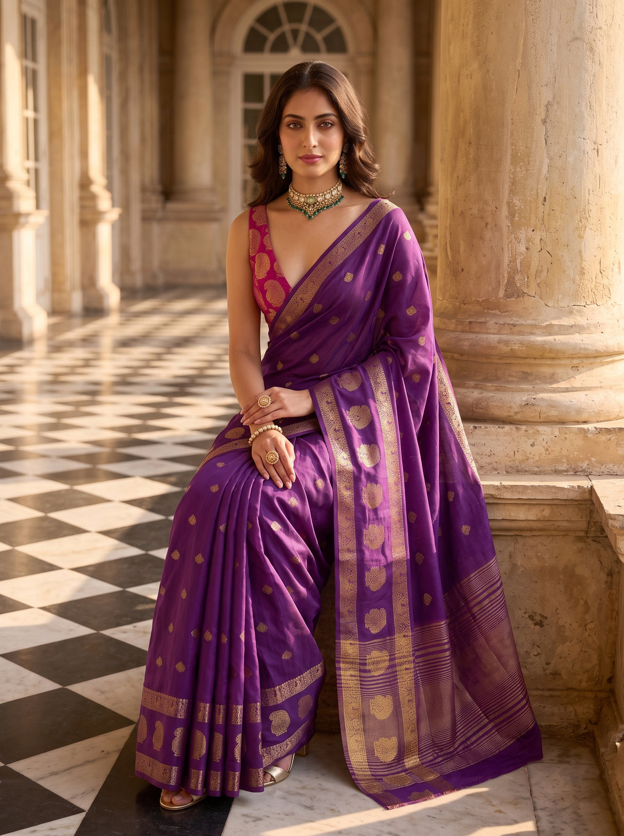 MIMOSA Jamun Saree Saree — pose 8 styling detail
