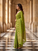 MIMOSA Olive Saree Saree — pose 3 styling detail