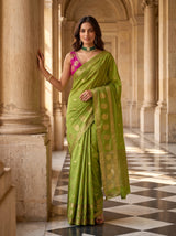 MIMOSA Olive Saree Saree — pose 4 styling detail