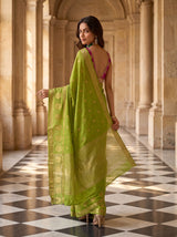 MIMOSA Olive Saree Saree — pose 9 styling detail
