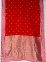 MIMOSA Orange Mysore Silk Saree — pallu and zari work detail