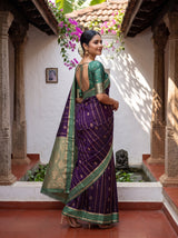 MIMOSA Jamun Mysore Silk Saree — pose 5 styling detail