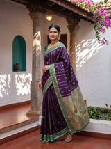 MIMOSA Jamun Mysore Silk Saree — pose 9 styling detail