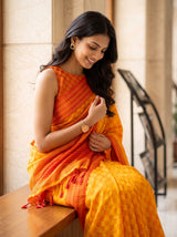 MIMOSA Gold Bengaluru Saree — pose 10 styling detail