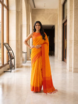 MIMOSA Gold Bengaluru Saree — pose 4 styling detail