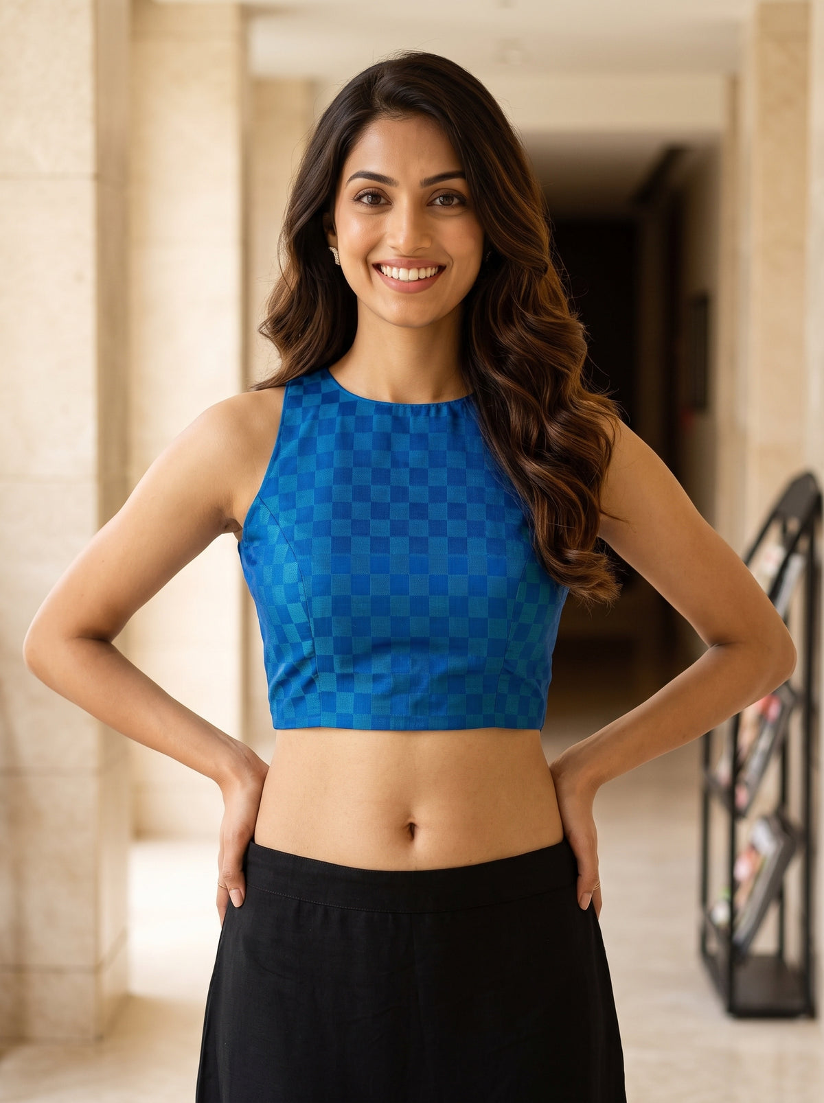 MIMOSA Green Bengaluru Saree — blouse close-up