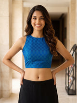 MIMOSA Green Bengaluru Saree — blouse close-up
