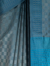 MIMOSA Grey Bengaluru Saree — fleets shot full lifestyle