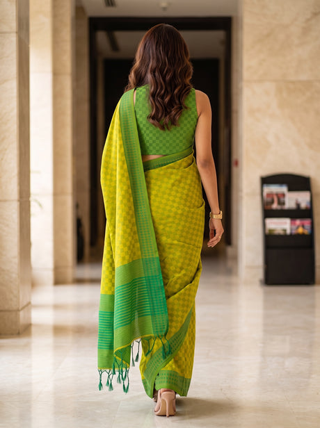 MIMOSA Liril Bengaluru Saree — pose 2 styling detail