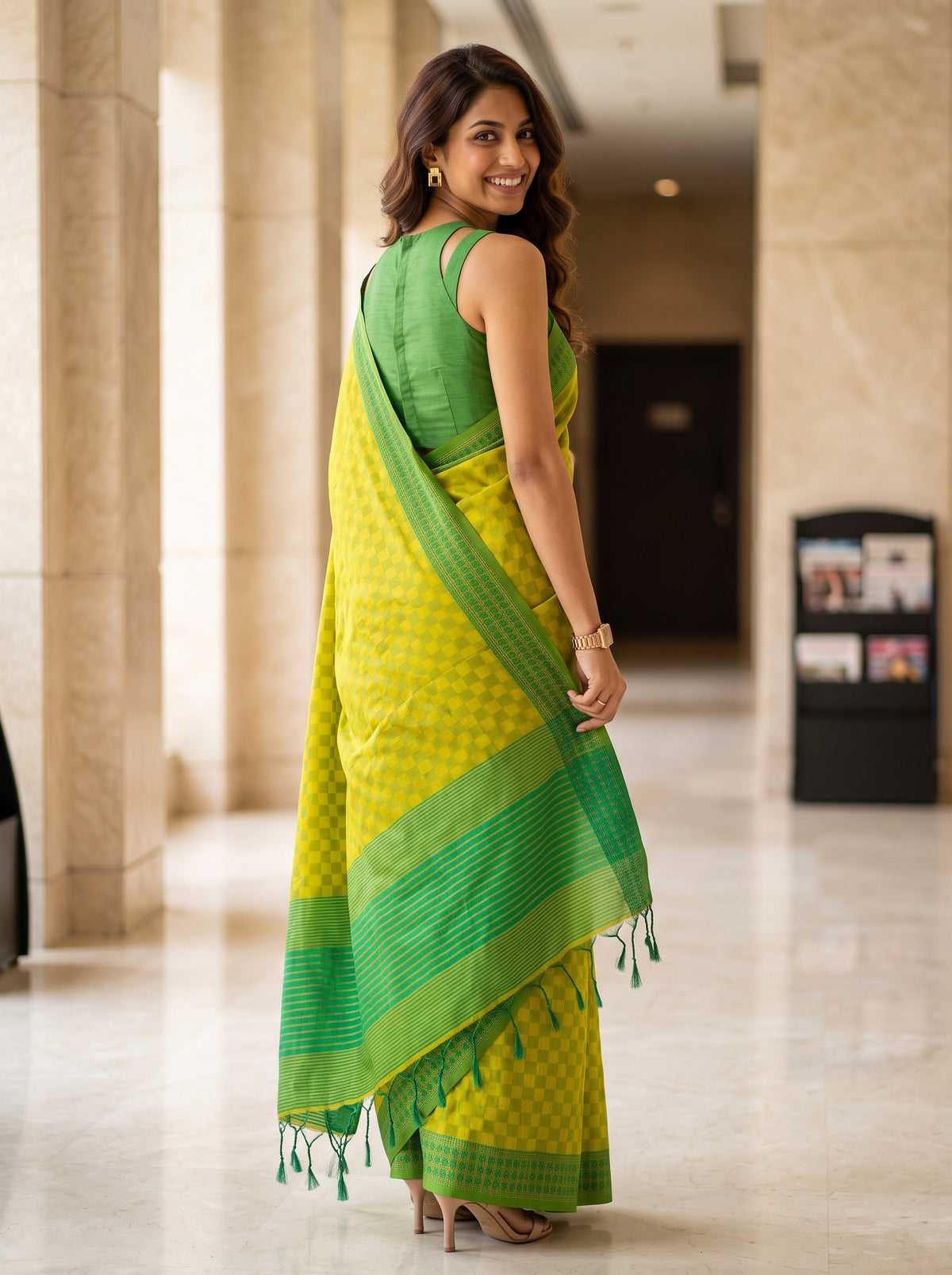 MIMOSA Liril Bengaluru Saree — pose 7 styling detail