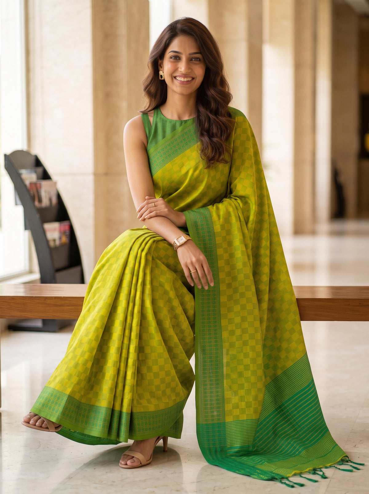 MIMOSA Liril Bengaluru Saree — pose 8 styling detail