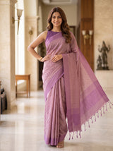 MIMOSA Lavender Bengaluru Saree — pose 4 styling detail