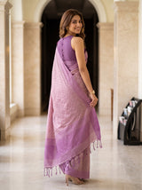 MIMOSA Lavender Bengaluru Saree — pose 7 styling detail