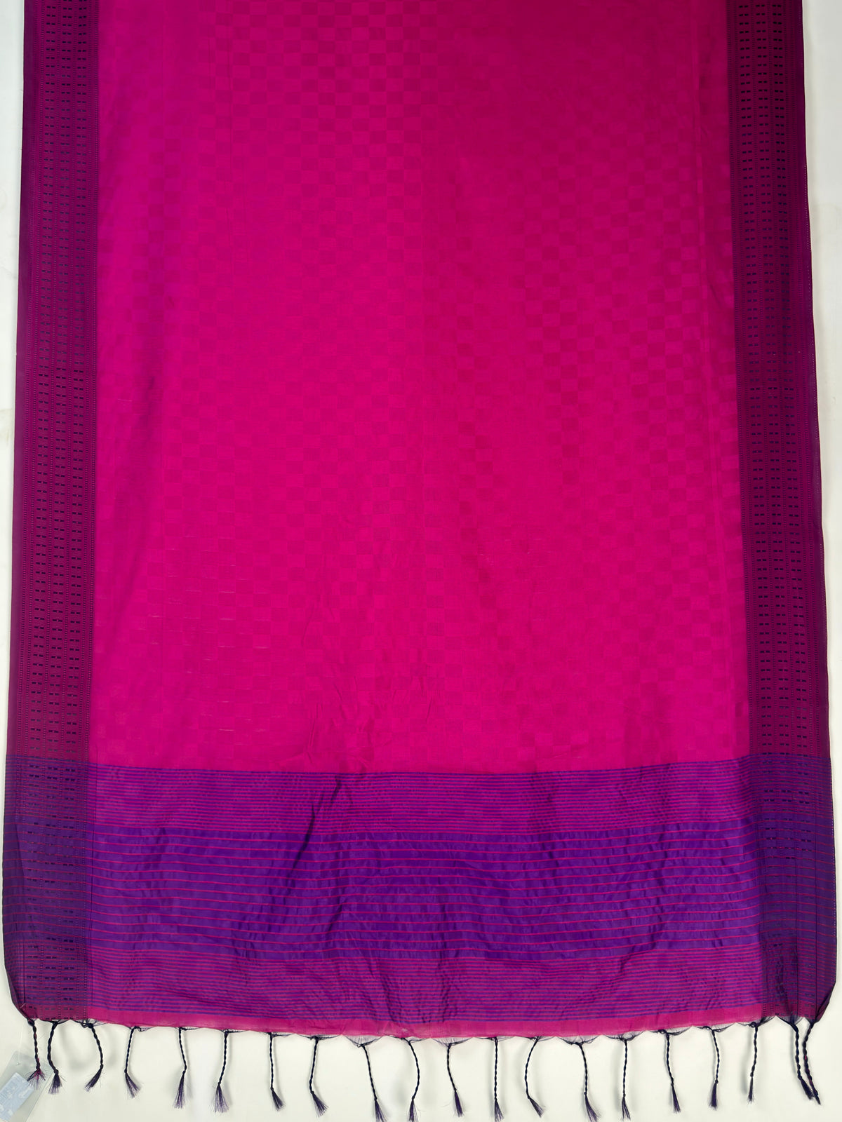 MIMOSA Magenta Bengaluru Saree — pallu and zari work detail