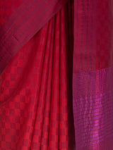 MIMOSA Maroon Bengaluru Saree — fleets shot full lifestyle