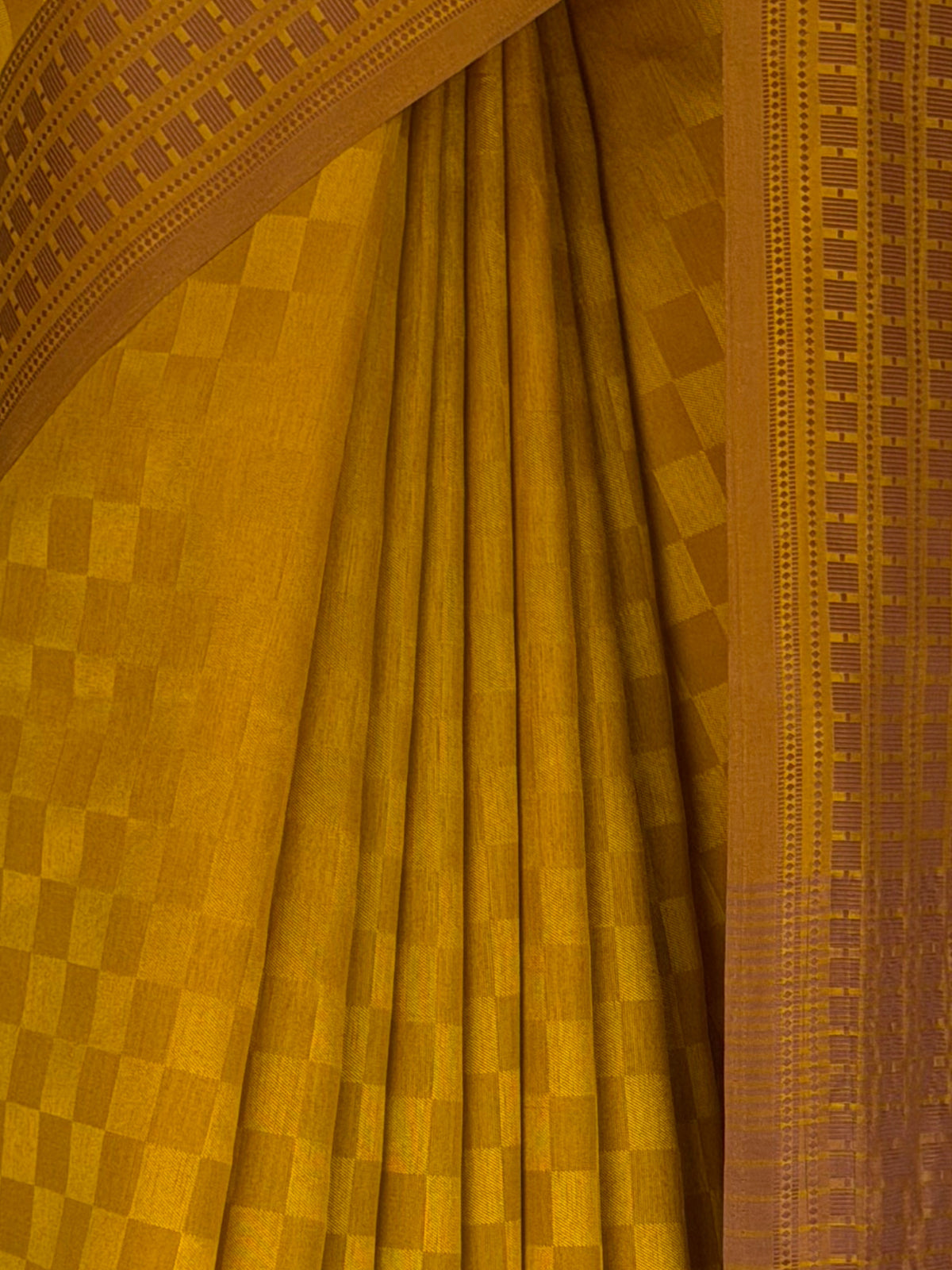 MIMOSA Mustard Bengaluru Saree — fleets shot full lifestyle