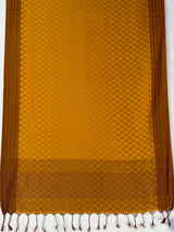 MIMOSA Mustard Bengaluru Saree — pallu and zari work detail